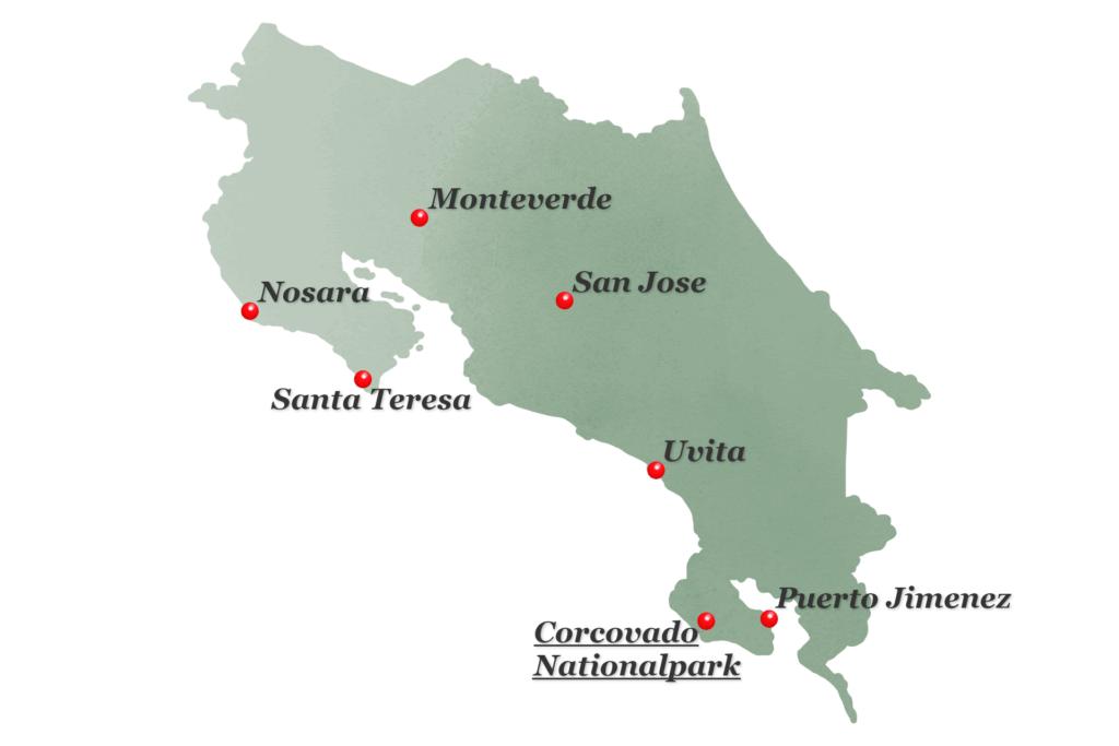 Karte Corcovado
